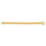 9ct Yellow Gold Silver Filled Cubic Zirconia 20cm Twist Curb Bracelet