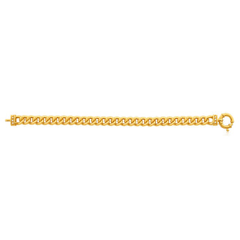 9ct Yellow Gold Silver Filled Cubic Zirconia 20cm Twist Curb Bracelet