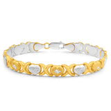 9ct Yellow Gold Silver Filled 19cm Cute Fancy Bracelet
