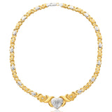 9ct Yellow Gold Silver Filled Heart 45cm Fancy Chain