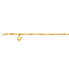 Load image into Gallery viewer, 9ct Charming Yellow Gold Silver Filled Belcher Anklet