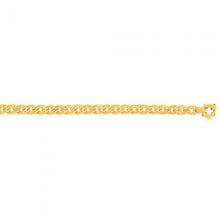 Load image into Gallery viewer, 9ct Yellow Gold Silver Filled Double 19cm 140 Gauge Boltring Curb Bracelet