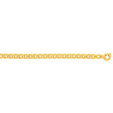 9ct Yellow Gold Silver Filled Double 19cm 140 Gauge Boltring Curb Bracelet