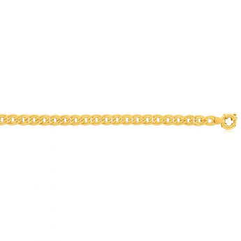 9ct Yellow Gold Silver Filled Double 19cm 140 Gauge Boltring Curb Bracelet
