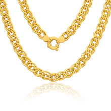 Load image into Gallery viewer, 9ct Yellow Gold Filled Double Curb 45cm 140 Gauge Chain