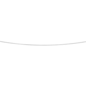 9ct White Gold Silver Filled 50cm Curb Chain