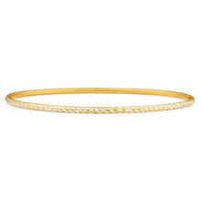 Load image into Gallery viewer, 9ct Yellow Gold Silver Filled 2mm By 65mm Bangle