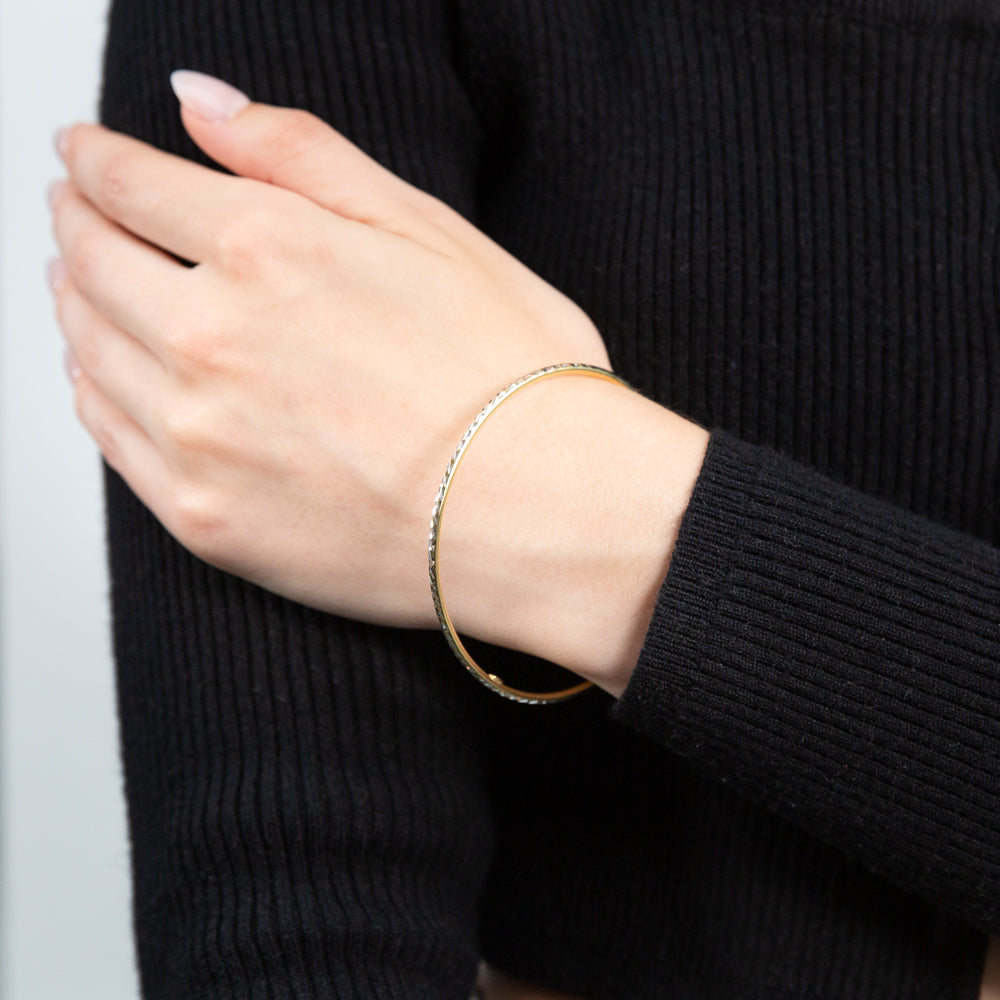 Silver filled store gold bangle