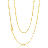 9ct Yellow Gold Silver Filled Anchor 50 Gauge Chain in 50cm