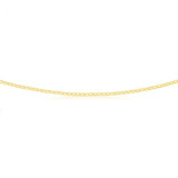 9ct Yellow Gold Silver Filled Anchor 50 Gauge Chain in 50cm