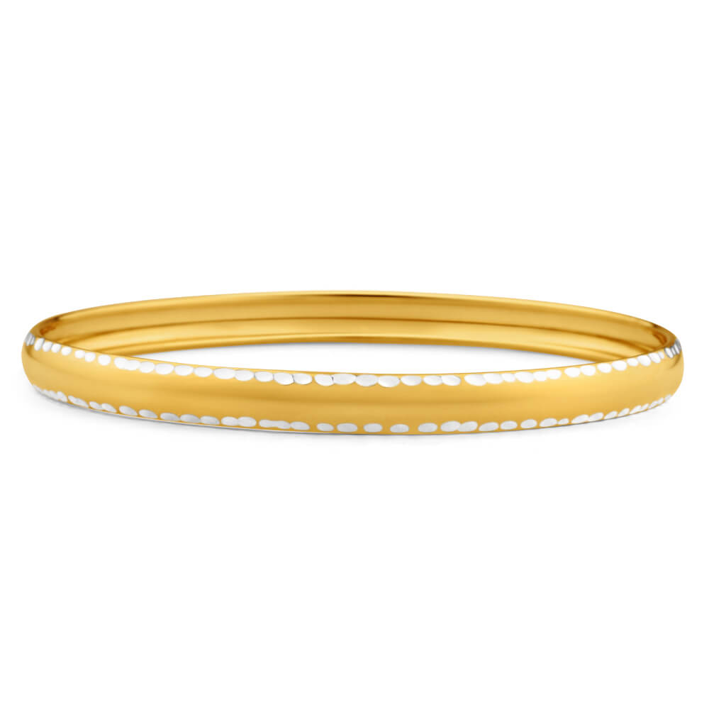 9ct Radiant Yellow Gold Silver Filled Bangle