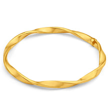 Load image into Gallery viewer, 9ct Yellow Gold Silver Filled 65mm Bangle