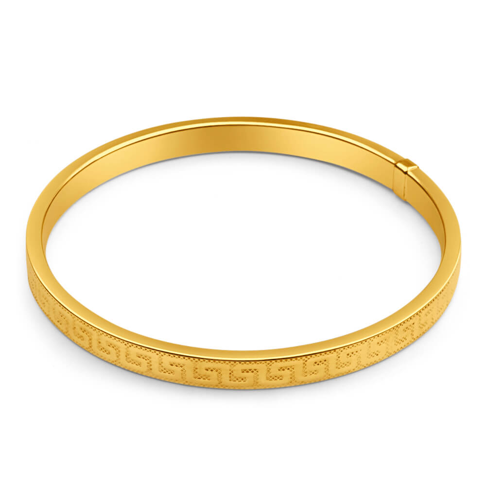 9ct Enticing Yellow Gold Silver Filled Bangle
