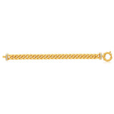9ct Yellow Gold Silver Filled Cubic Zirconia Curb Bracelet