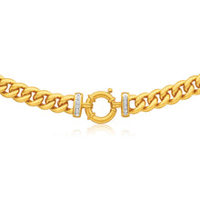 Load image into Gallery viewer, 9ct Yellow Gold Silver Filled Cubic Zirconia 50cm  Curb Chain