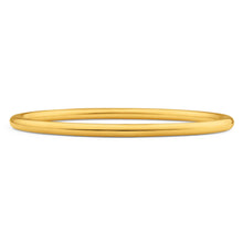 Load image into Gallery viewer, 9ct Gold Silver Filled 65mm Bangle Yellow 4mm Thick
