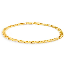 Load image into Gallery viewer, 9ct Yellow Gold Alluring Silver Filled Anchor Bracelet