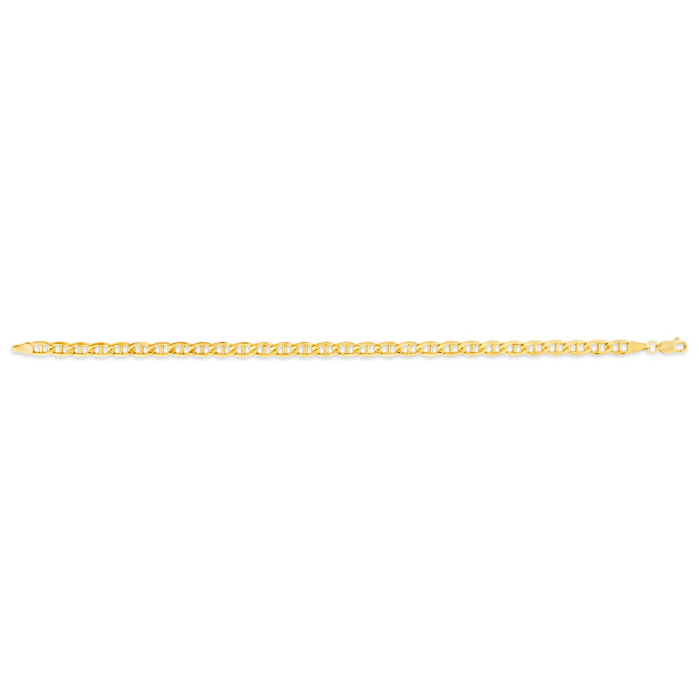 9ct Yellow Gold Alluring Silver Filled Anchor Bracelet