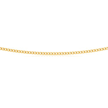 Load image into Gallery viewer, 9ct Yellow Gold Silver Filled 45cm Curb Chain 70gauge