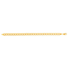 Load image into Gallery viewer, 9ct Yellow Gold Silver Filled 21cm Diamond Cut Curb Bracelet