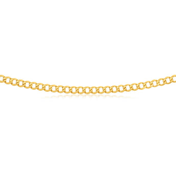 9ct Yellow Gold Silver Filled 55cm Curb Chain