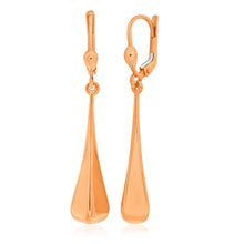 Load image into Gallery viewer, 9ct Rose Gold Silver Filled Teardrop Drop Earrings