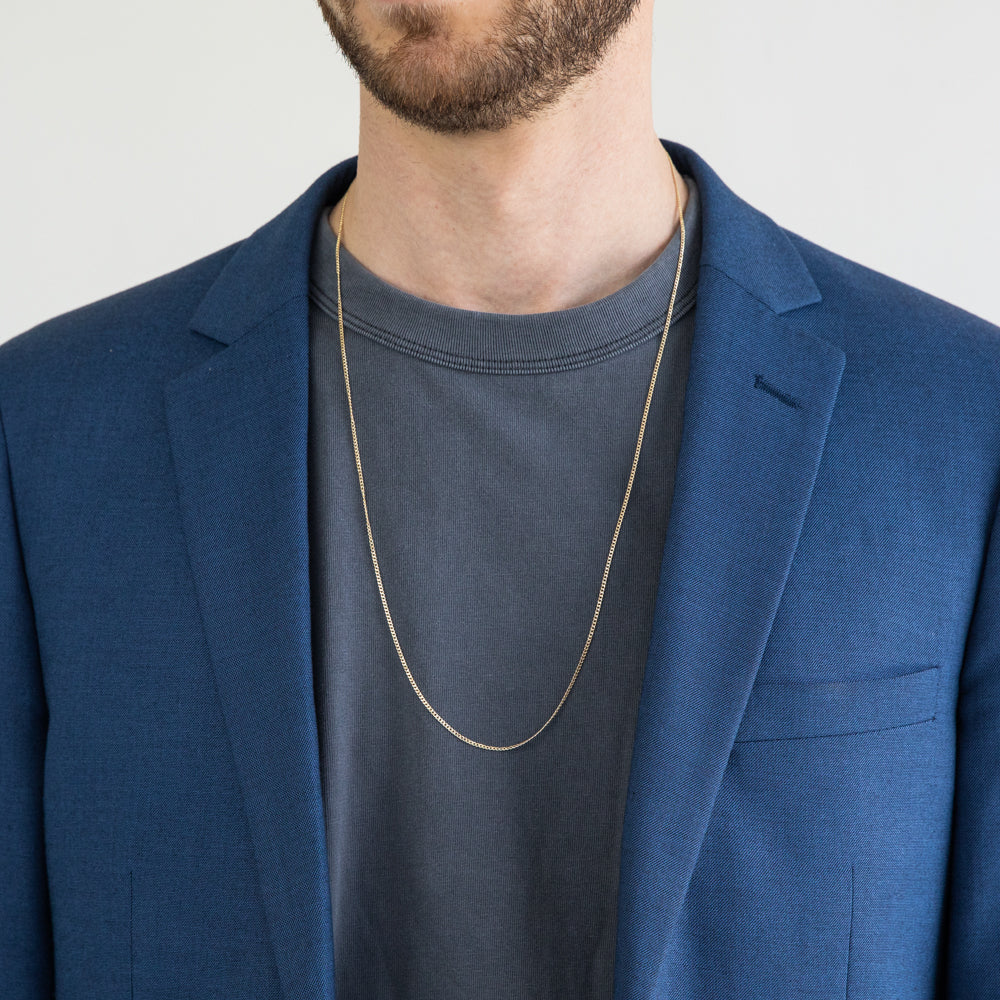 Thin short gold chain necklace deals