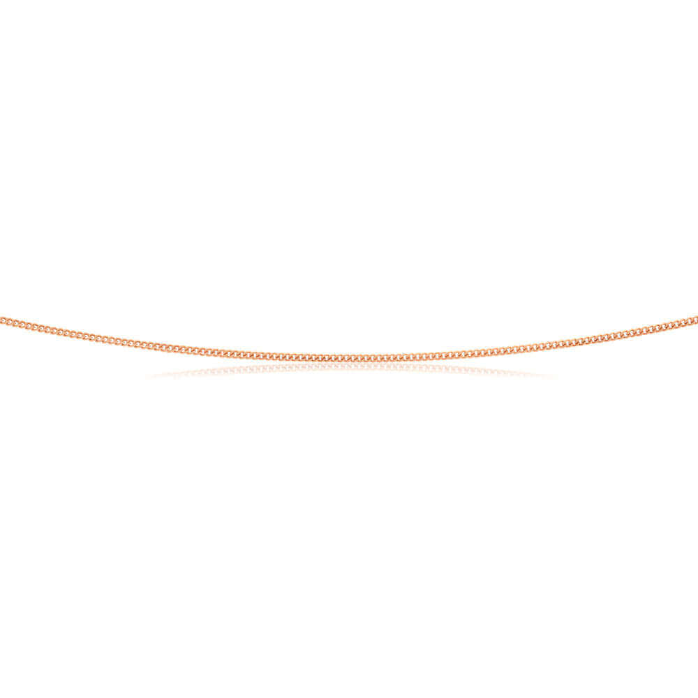 9ct Rose Gold Silver Filled 70cm Curb Chain
