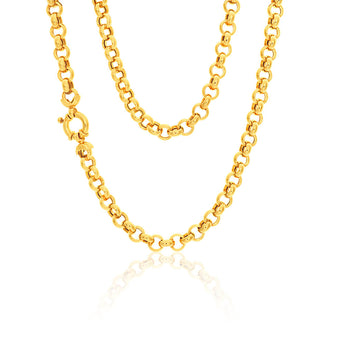 9ct Magnificent Yellow Gold Silver Filled Belcher Chain