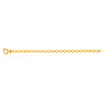9ct Elegant Yellow Gold Silver Filled Belcher Bracelet