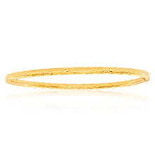 Load image into Gallery viewer, 9ct Yellow Gold Silver Filled 67cm Bangle