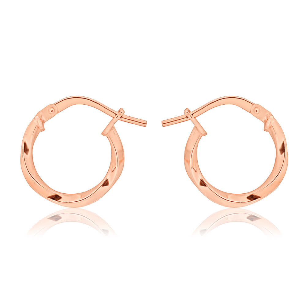 9ct rose gold silver filled hoops 9ct rose gold silver filled hoops