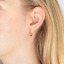 Load image into Gallery viewer, 9ct Rose Gold Silver Filled 10mm Hoop Earrings