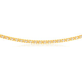 9ct Yellow and White Gold Silver Filled Curb 45cm Chain