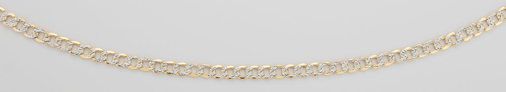 9ct Yellow Gold Silver Filled Curb 45cm Chain