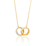 9ct Yellow Gold Silver Filled 45cm Entwined Circle of Life Pendant