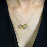 9ct Yellow Gold Silver Filled 45cm Entwined Circle of Life Pendant
