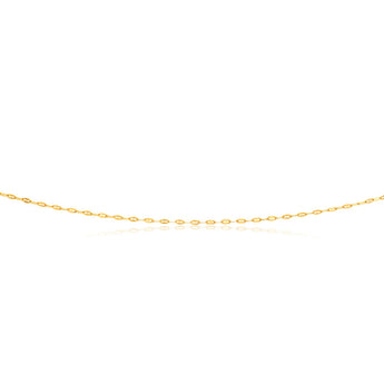 9ct Yellow Gold Silver Filled Coffee Grain Fancy 50cm Chain