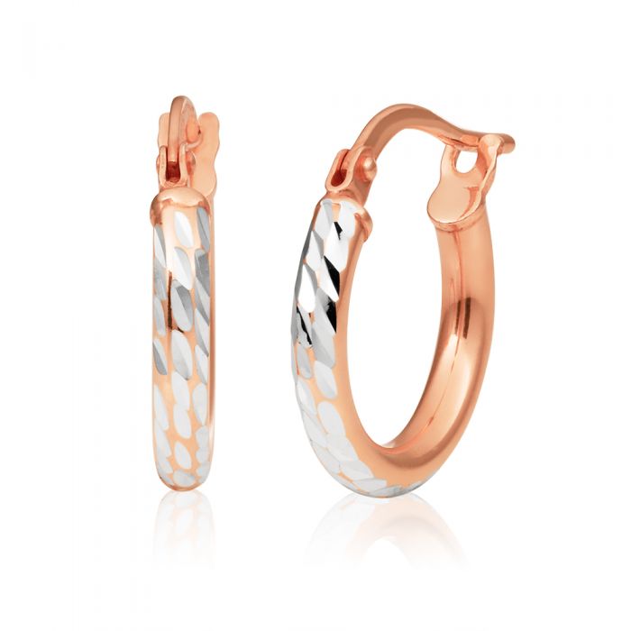 9ct rose gold silver filled hoops 9ct rose gold silver filled hoops