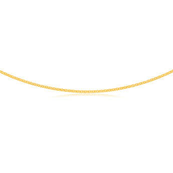 9ct Yellow Gold Silver Filled 50cm 80 Gauge Chain
