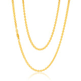 9ct Yellow Gold Silver Filled 50cm 80 Gauge Chain