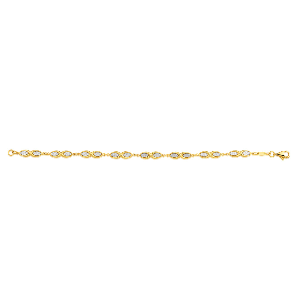 9ct Yellow Gold Filled Stardust Bracelet 19cm