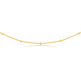 Silverfilled 9ct Yellow Gold Fancy Beads 50cm Chain