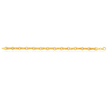 Silverfilled 9ct Yellow Gold 20cm Gate Bracelet