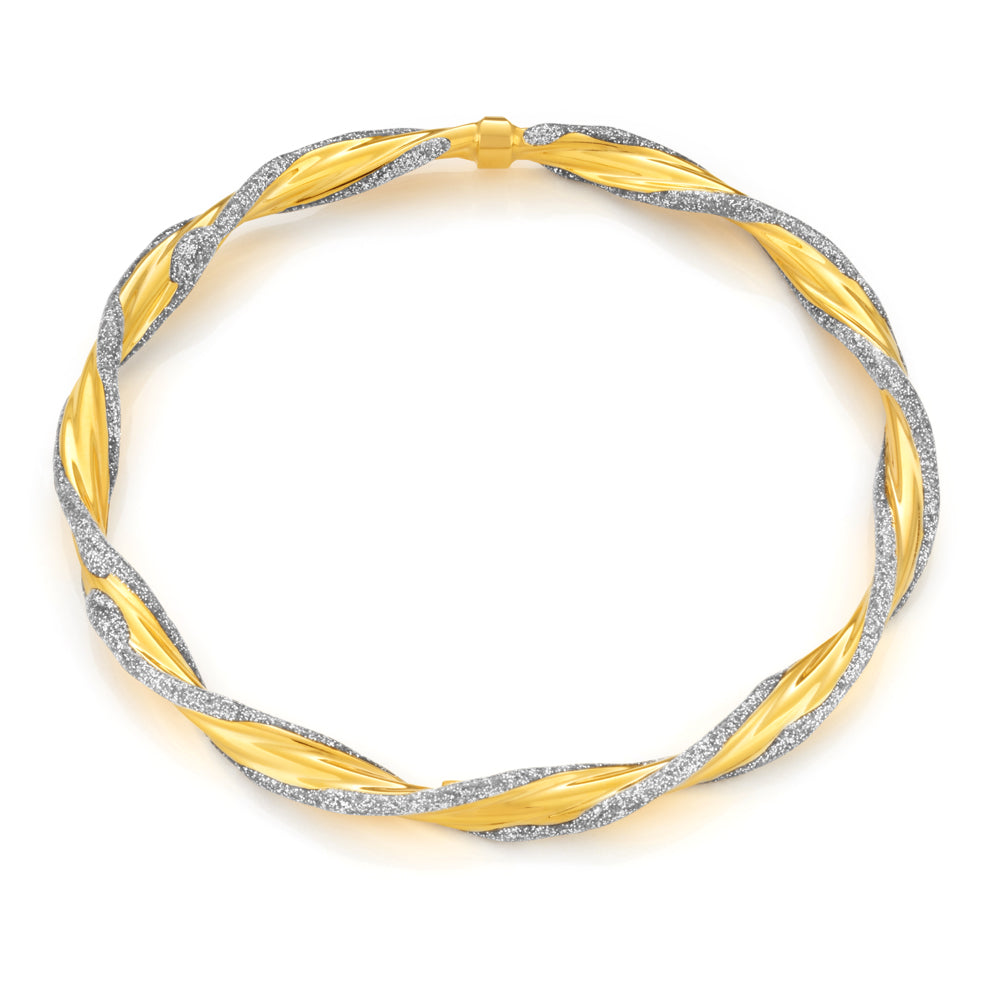 9ct Yellow Gold Silver Filled Stardust Bangle