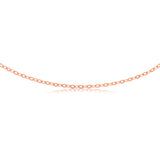 9ct Rose Gold Silverfilled 45cm Chain