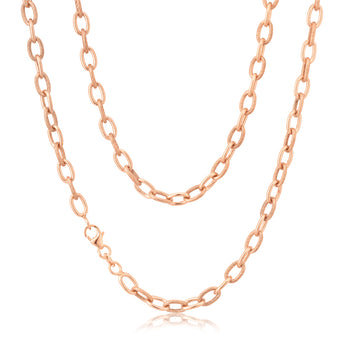 9ct Rose Gold Silverfilled 45cm Chain