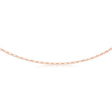 9ct Rose Gold Silverfilled 45cm Belcher Chain