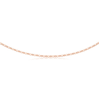 9ct Rose Gold Silverfilled 45cm Belcher Chain