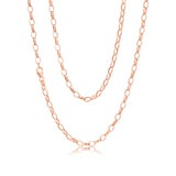 9ct Rose Gold Silverfilled 45cm Belcher Chain